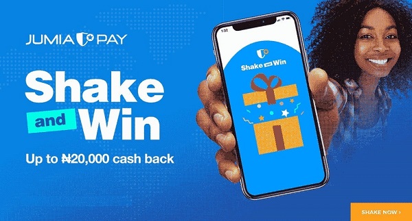 Shake and win up to 20,000 naira cash back