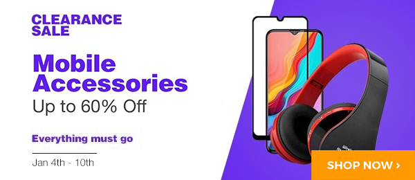 Get up to 60% off mobile accessories